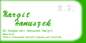 margit hanuszek business card